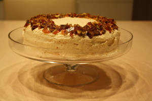 lemon and pistachio praline meringue torte