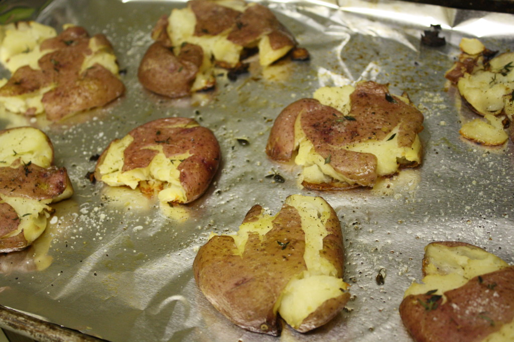 crispy smashed potatoes {the kosher foodies}