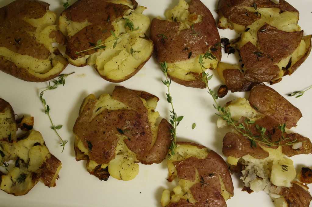 crispy smashed potatoes {the kosher foodies}