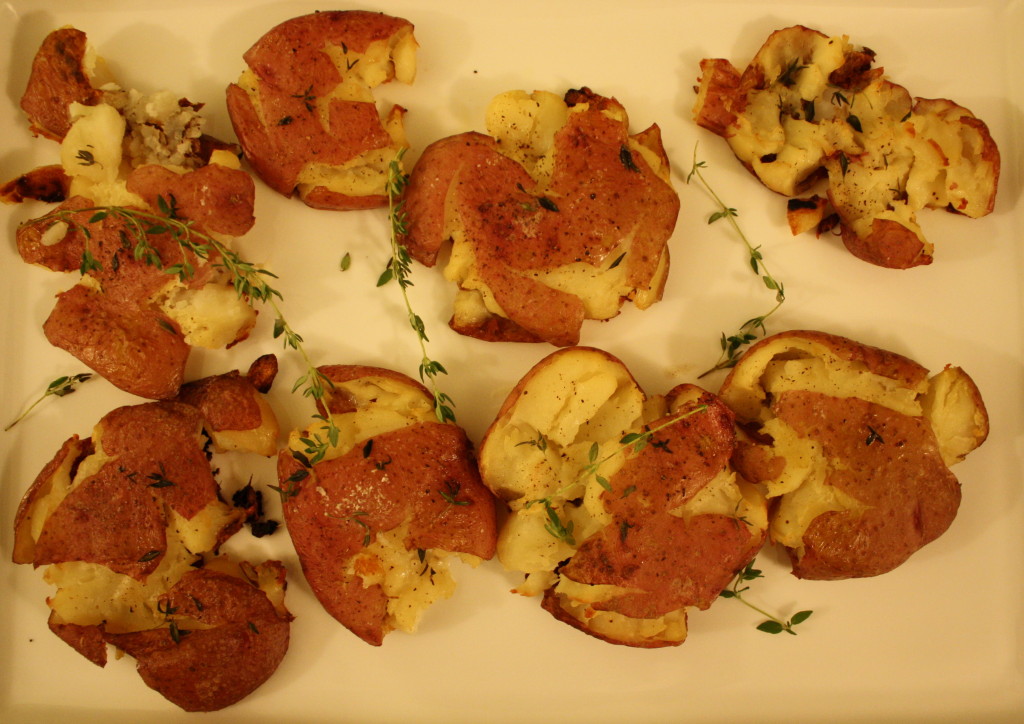 crispy smashed potatoes {the kosher foodies}