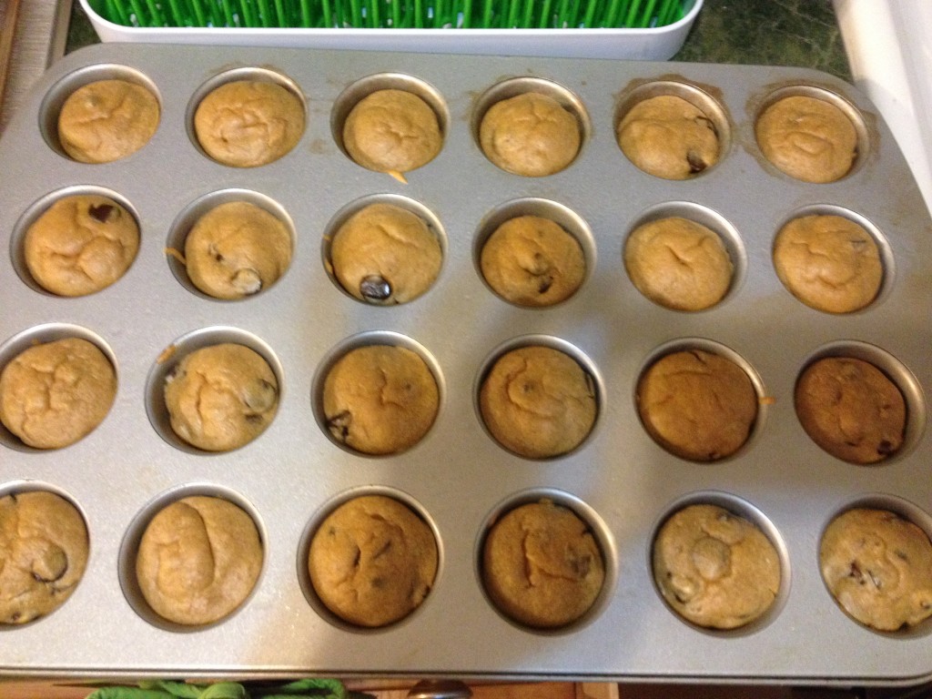 peanut butter banana muffins by the kosher foodies