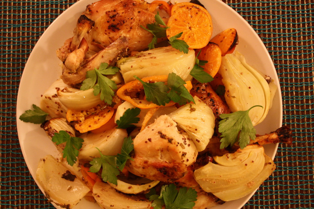 roast chicken with arak & clementines {the kosher foodies}