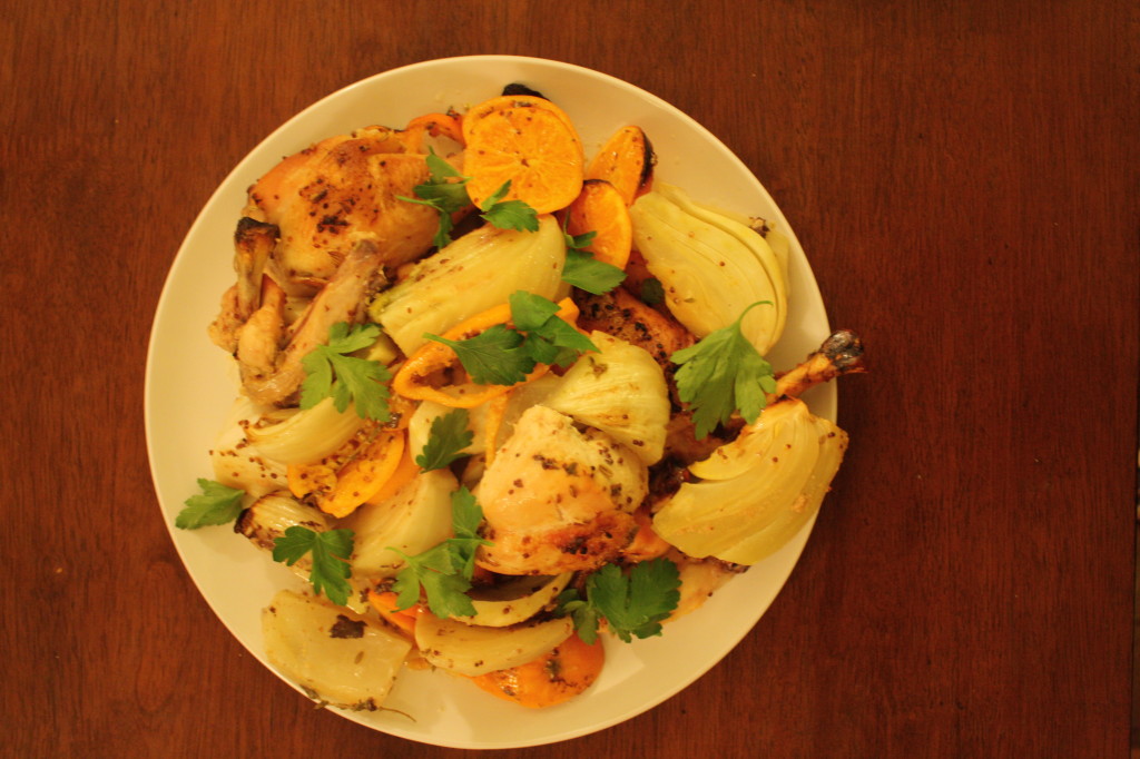 roast chicken with arak & clementines {the kosher foodies}