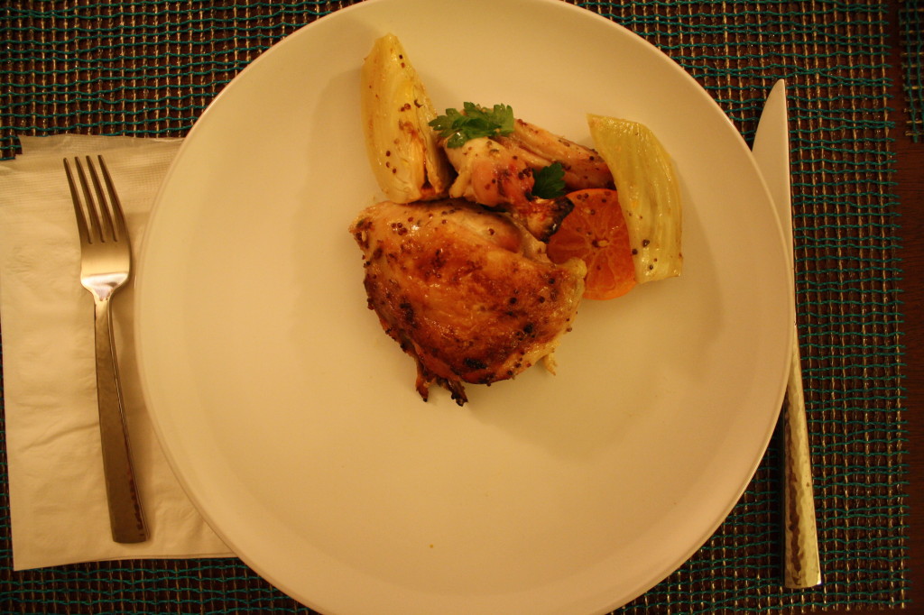 roast chicken with arak & clementines {the kosher foodies}