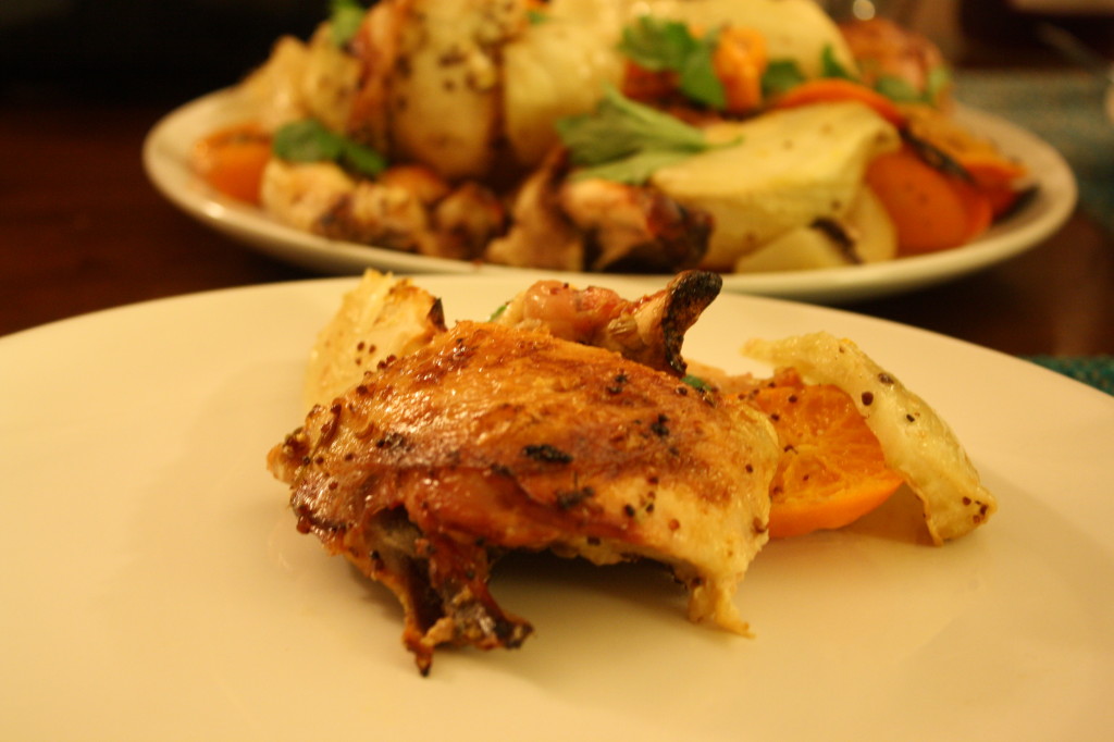 roast chicken with arak & clementines {the kosher foodies}