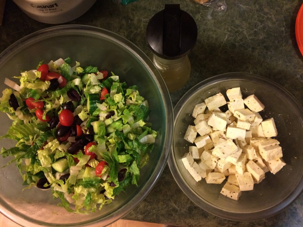 tofu greek salad by the kosher foodies