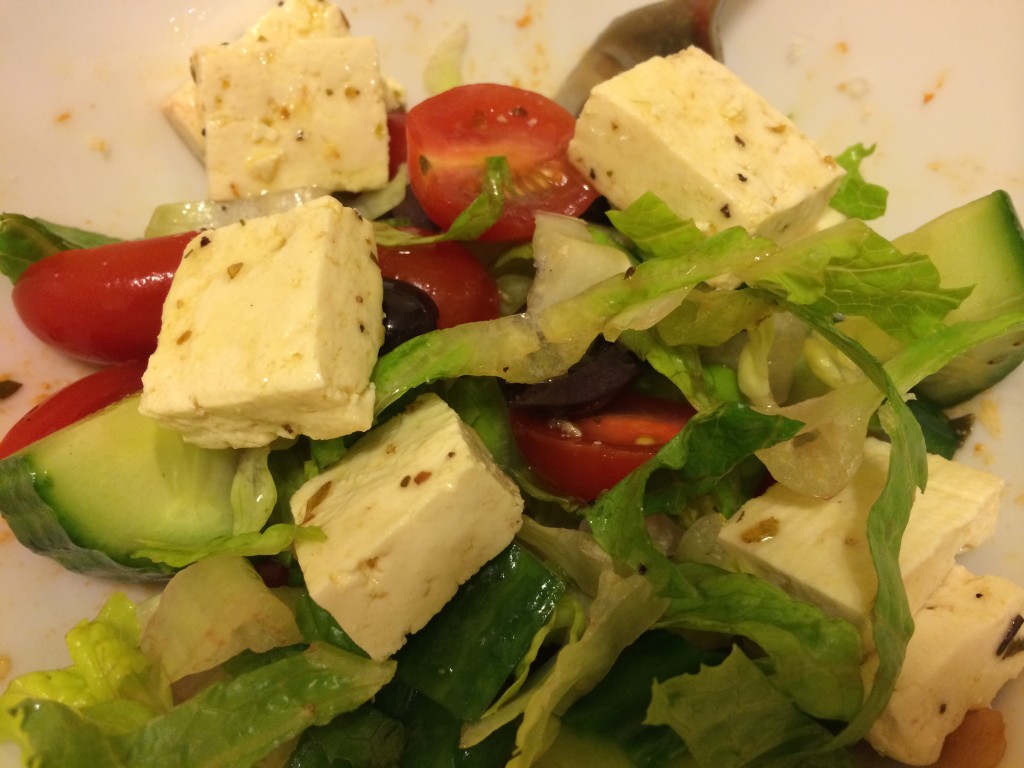 tofu greek salad by the kosher foodies